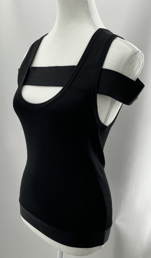 Top - Bandage Black Top Shoulder to Shoulder - Image 2