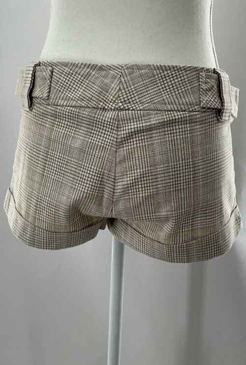 Shorts - Mini Plaid beige Shorts - Image 5