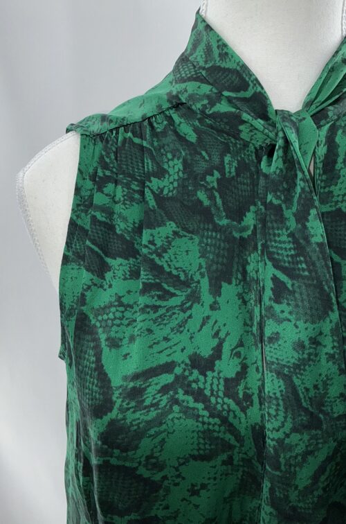 Top - Green Snake Top 100%Silk - Image 2