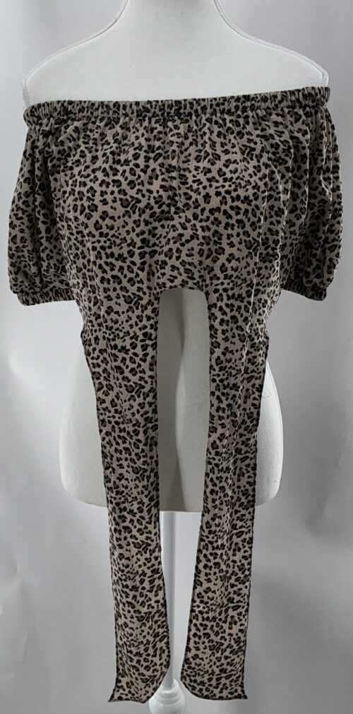 Top - Mini Cropped Top Animal Print - Image 3