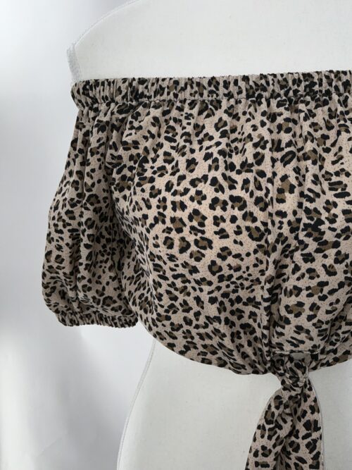 Top - Mini Cropped Top Animal Print - Image 2