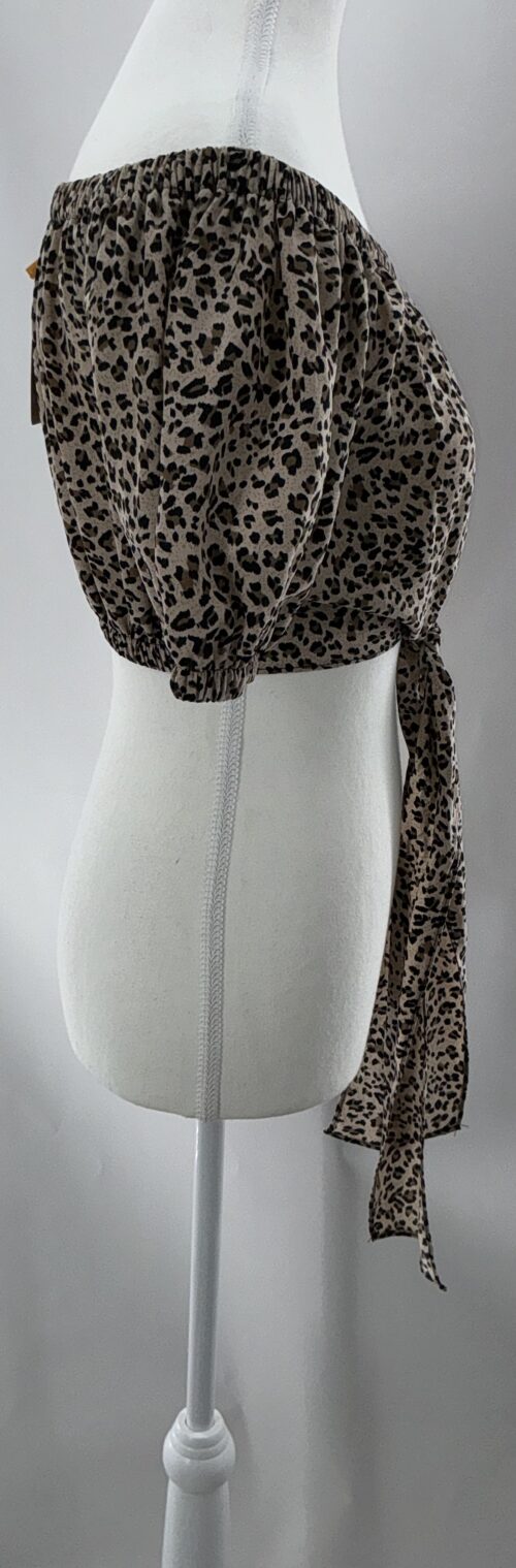 Top - Mini Cropped Top Animal Print - Image 5
