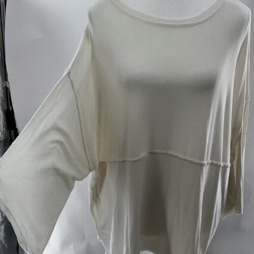 Blouse - Cream Loose Blouse.