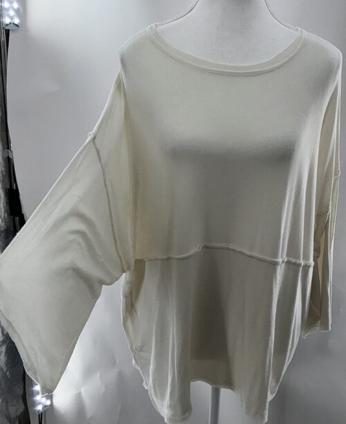 Blouse - Cream Loose Blouse.