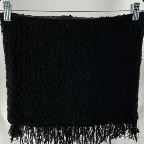 Skirt - Black Mini Bouclé Skirt