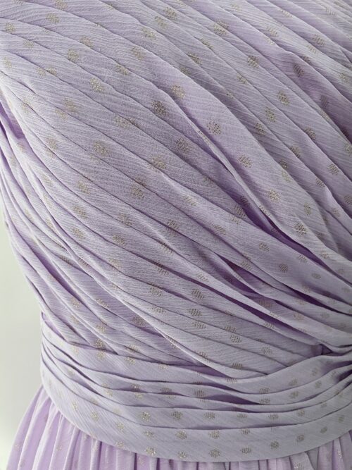 Party Dress - Polka Gold Dot Lilac Long Party Dress - Image 7
