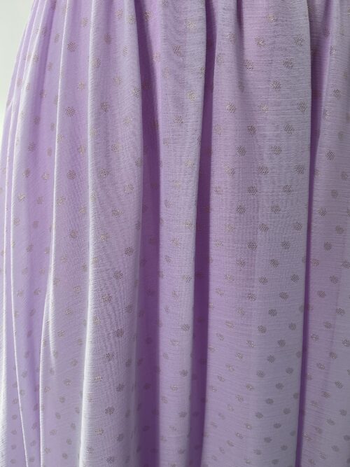 Party Dress - Polka Gold Dot Lilac Long Party Dress - Image 6