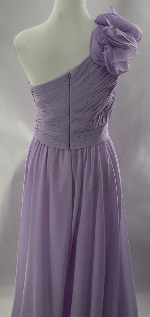 Party Dress - Polka Gold Dot Lilac Long Party Dress - Image 3