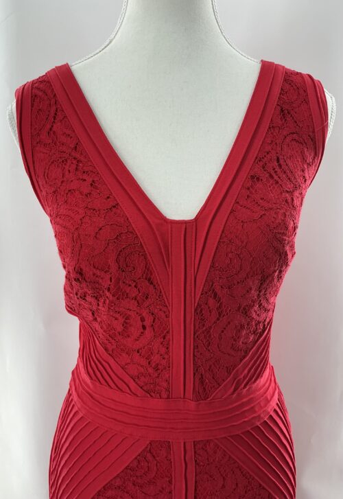 Party Dress - Long Red Lace Dress TADASHI SHOJI - Image 2
