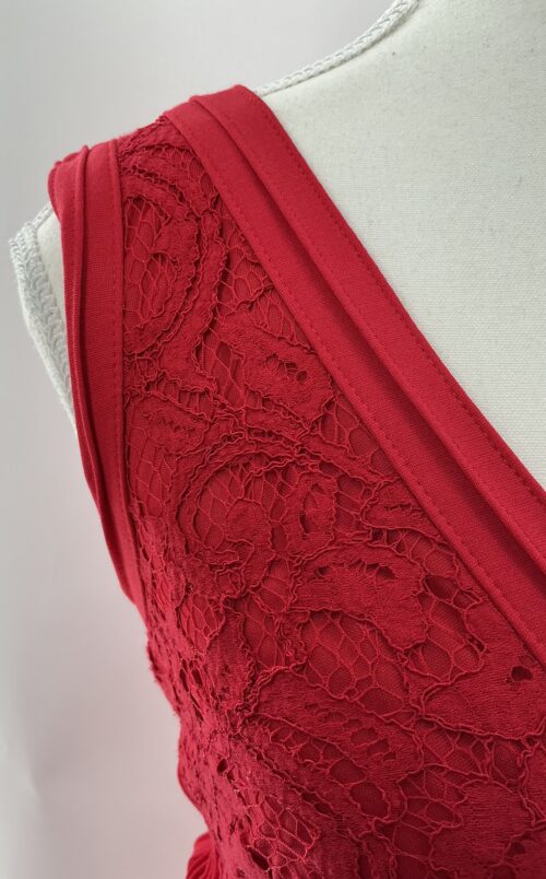 Party Dress - Long Red Lace Dress TADASHI SHOJI - Image 7