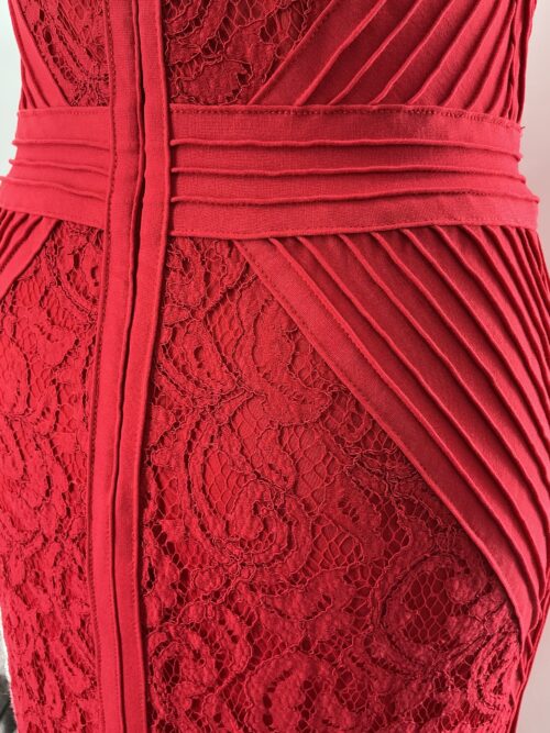 Party Dress - Long Red Lace Dress TADASHI SHOJI - Image 3