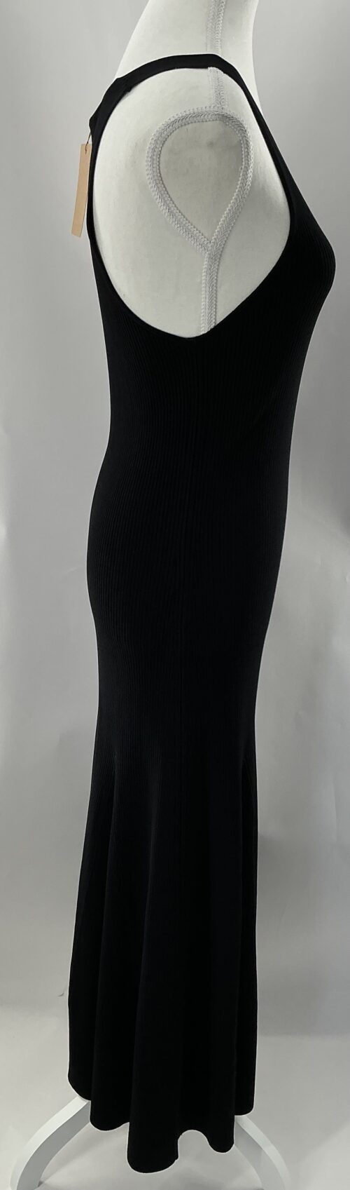 Dress - Midi/Long Knit Black Dress - Image 5