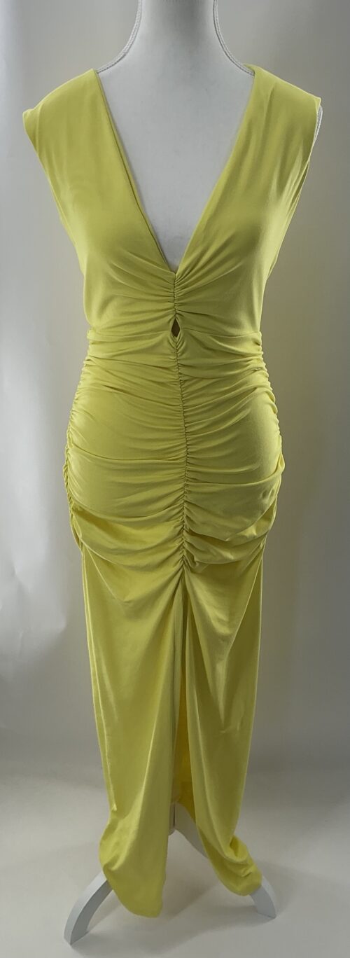 Dress - Draped Yellow Dress