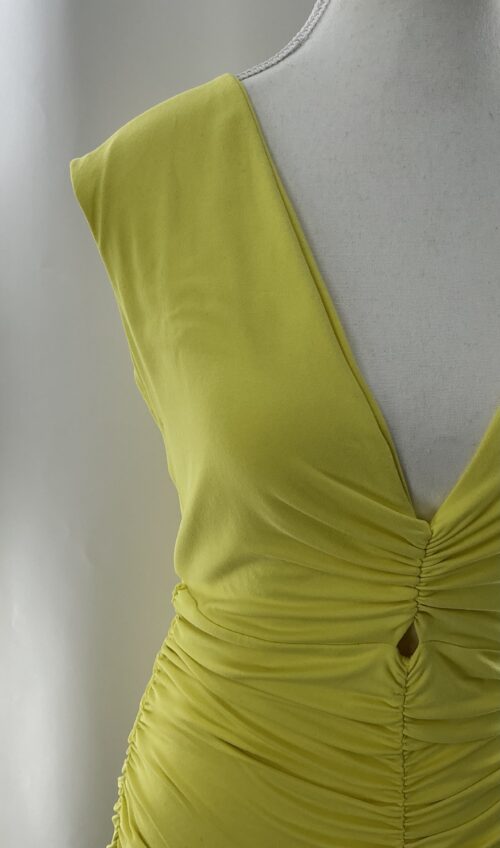 Dress - Draped Yellow Dress - Image 2