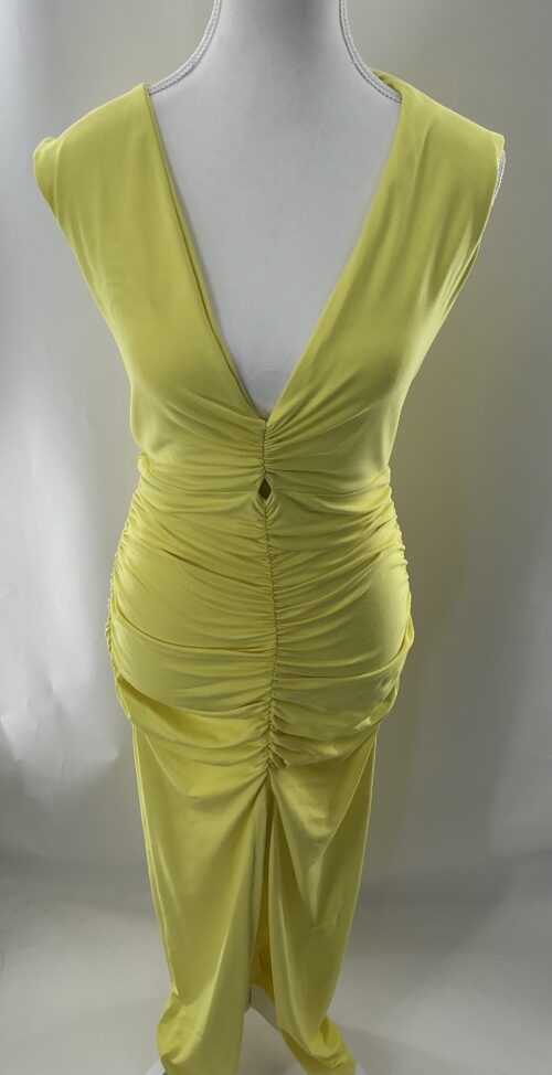 Dress - Draped Yellow Dress - Image 6