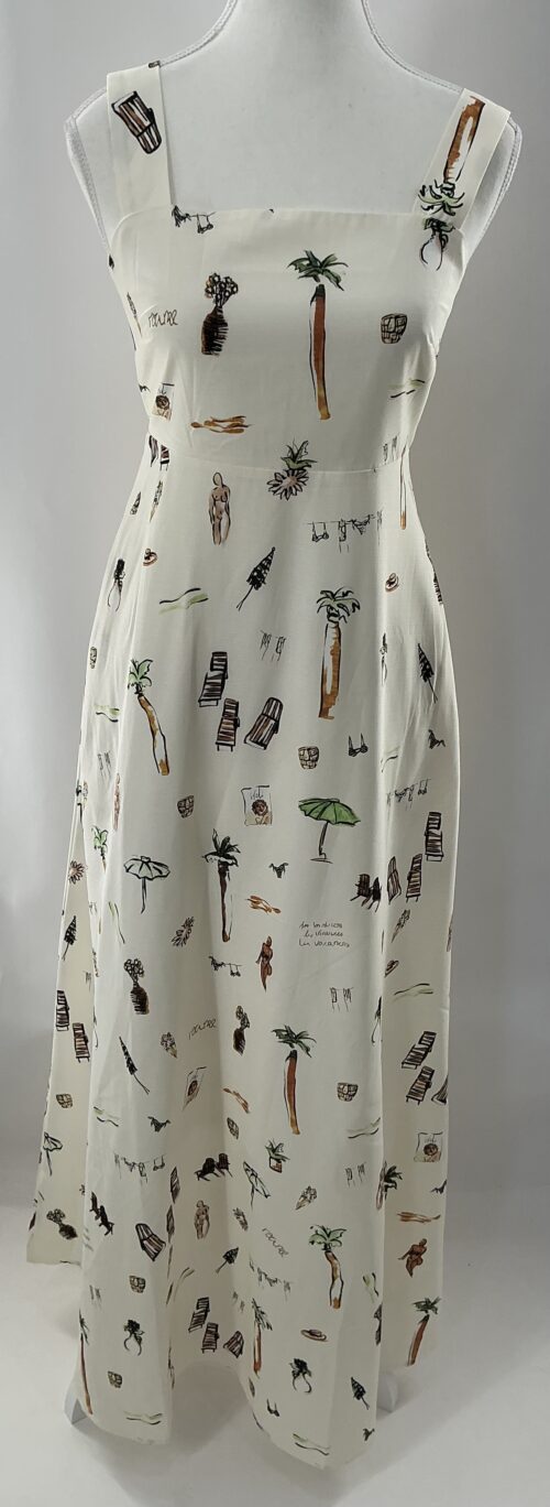 Dress - Long White Dress Square Neckline