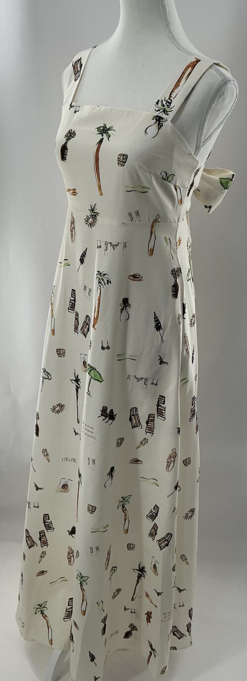 Dress - Long White Dress Square Neckline - Image 2