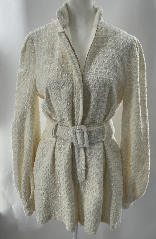 Jumpsuit - Tweed Cream Romper
