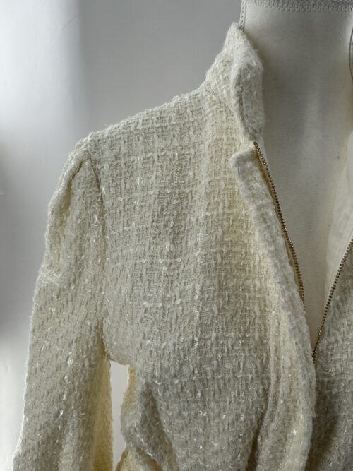 Jumpsuit - Tweed Cream Romper - Image 7