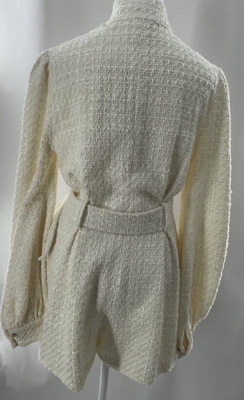 Jumpsuit - Tweed Cream Romper - Image 4