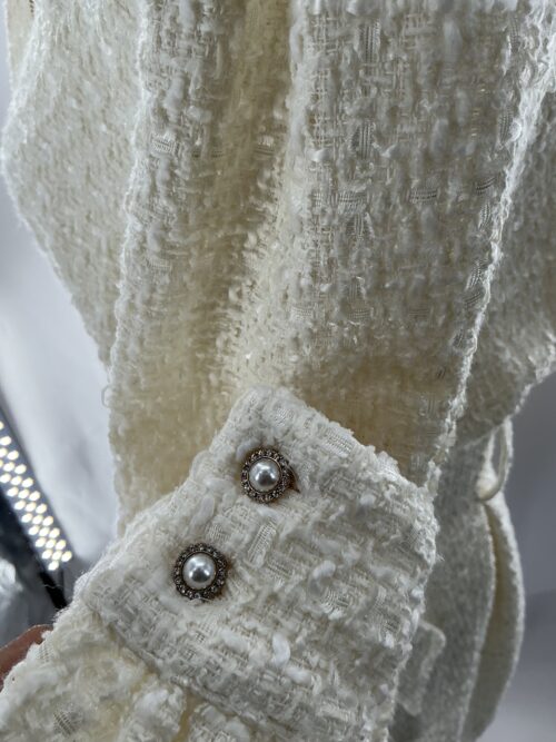 Jumpsuit - Tweed Cream Romper - Image 3