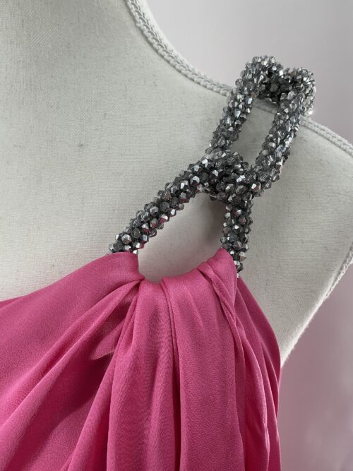 Party Dress - Long Pink Dress One Shoulder Stella MacCarteney - Image 4