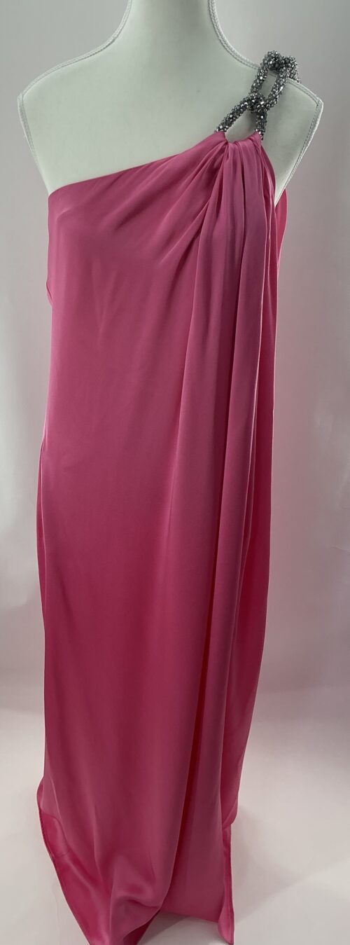 Party Dress - Long Pink Dress One Shoulder Stella MacCarteney