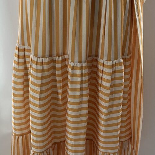 Skirt - Long Striped Yellow and White Skirt