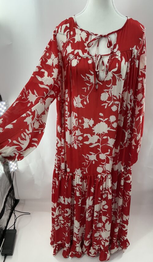 Dress - Long red Dress H&M Johana Ortz - Image 7