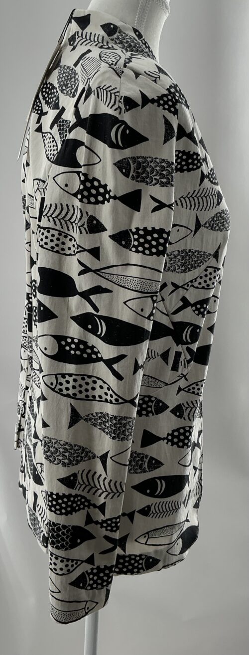 Blazer - White and Black Fix Printed Blazer - Image 6