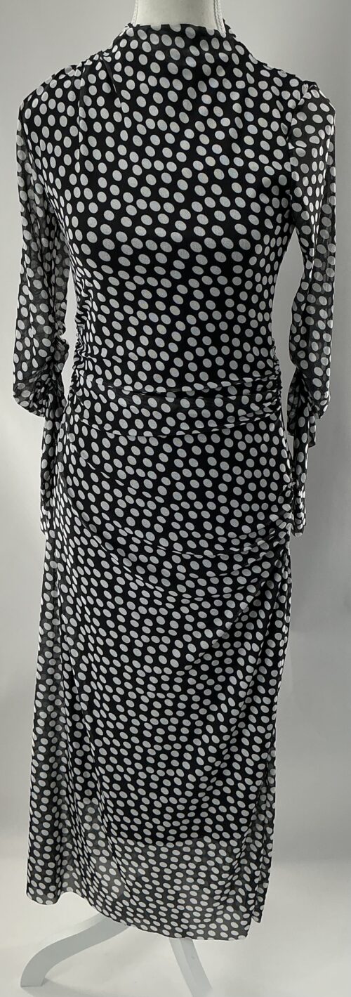 Dress - Long Black and White polka Tule Dress