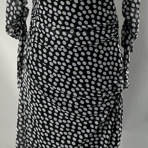 Dress - Long Black and White polka Tule Dress