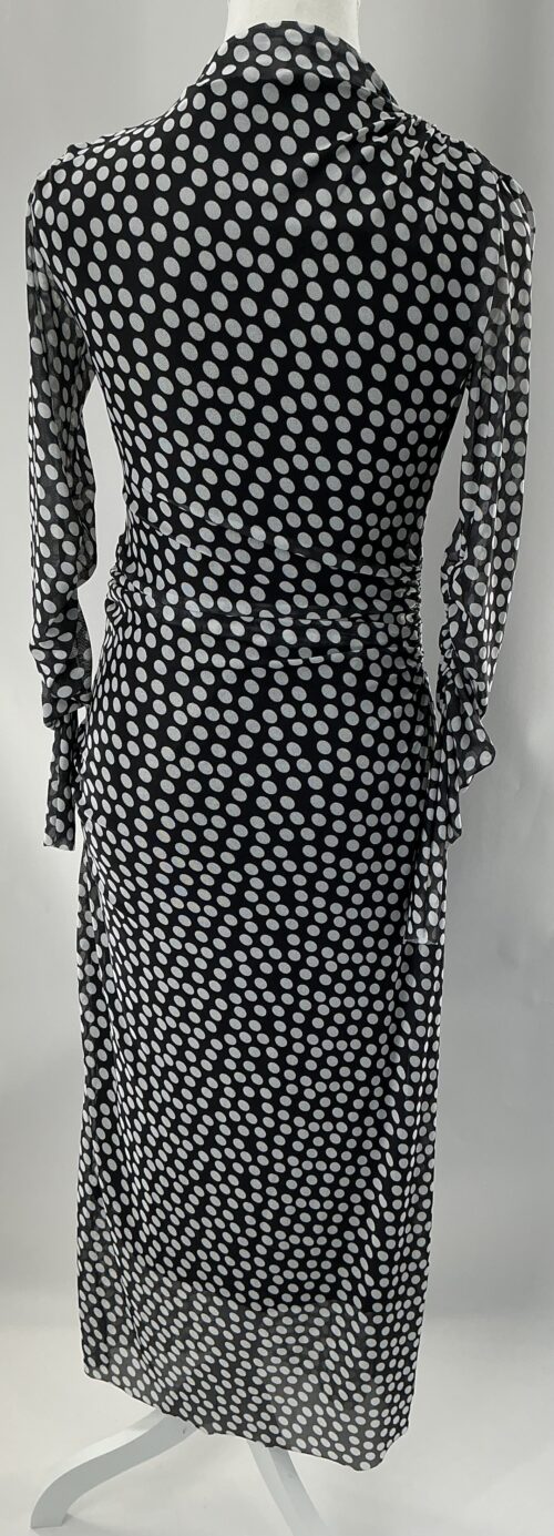 Dress - Long Black and White polka Tule Dress - Image 5