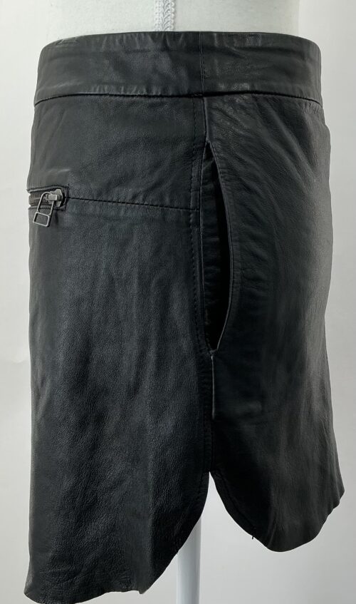 Skirt - Black Leather Skirt ANIMALE - Image 2