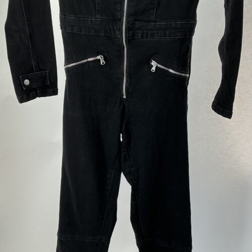 Jumpsuit - Black Denim Moto Jumpsuit ZARA