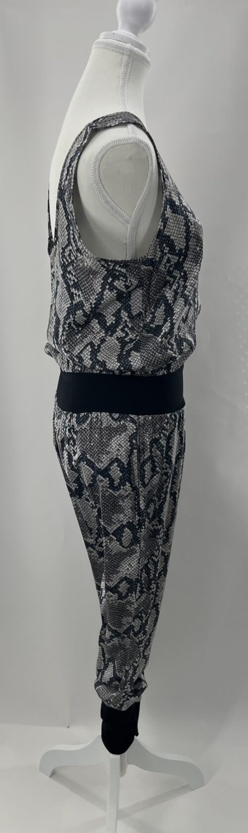 Jumpsuit - Silk Animal Snake Print Jumpsuit - Image 3