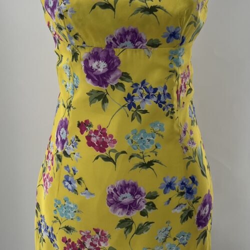 Dress - Yellow Floral Short Dress