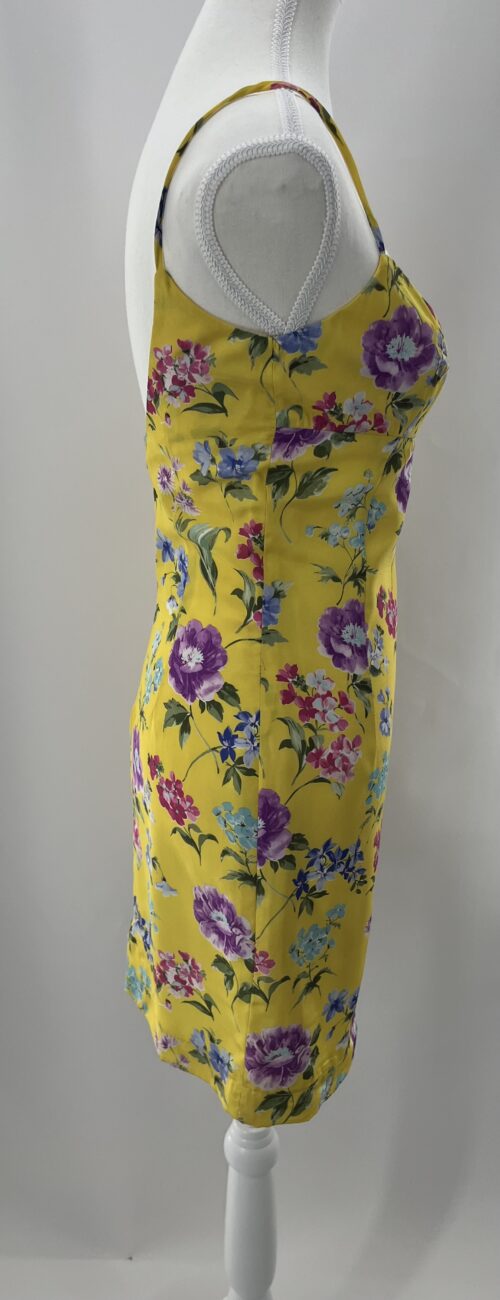 Dress - Yellow Floral Short Dress - Image 4