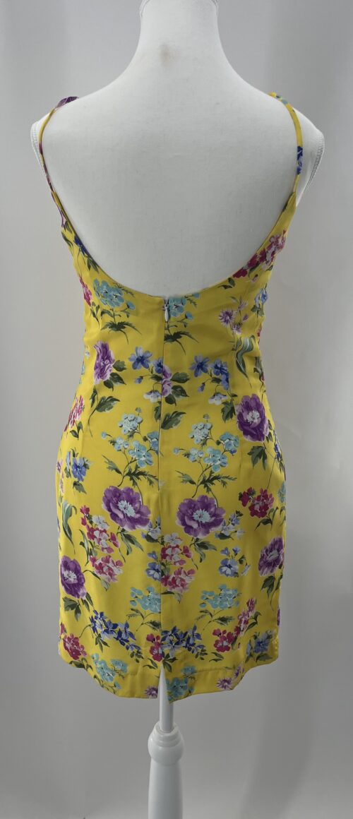 Dress - Yellow Floral Short Dress - Image 3