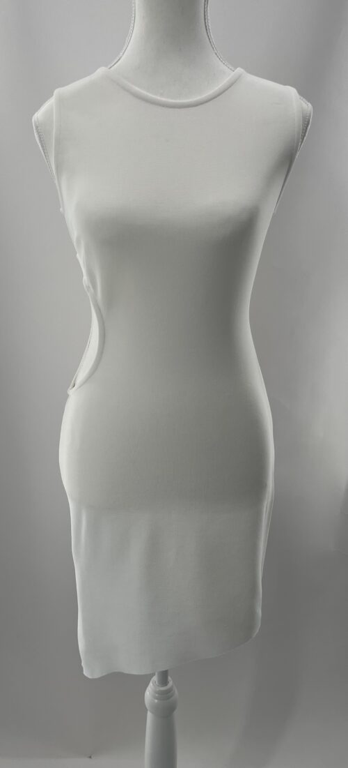 Dress - Short White Dress Cut-Out