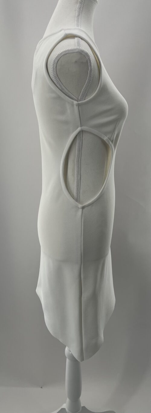 Dress - Short White Dress Cut-Out - Image 3