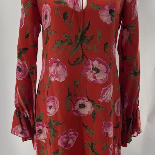 Dress - Short Boho Floral Red Dress