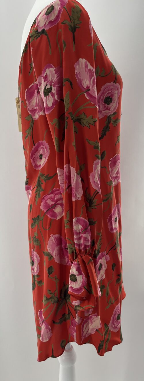Dress - Short Boho Floral Red Dress - Image 5