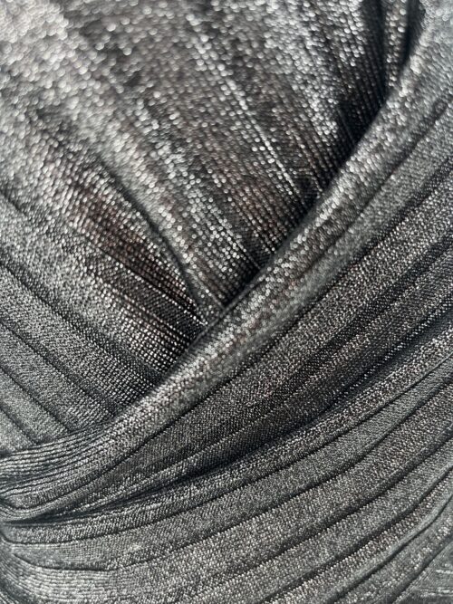 Blouse - Cropped Blouse V neck Lurex - Image 3