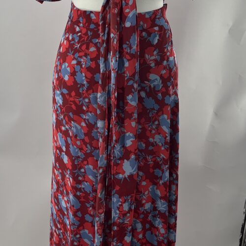 Set - Skirt and Top Cropped Floral Red ALEXIS
