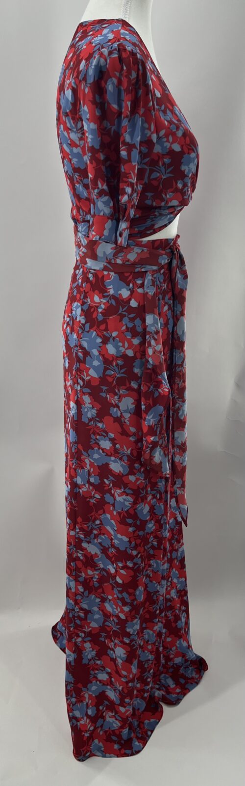 Set - Skirt and Top Cropped Floral Red ALEXIS - Image 6