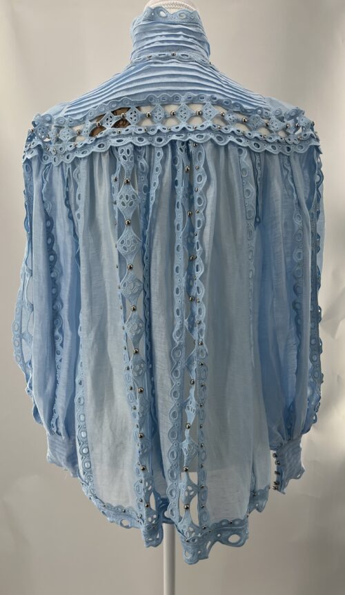 Shirt - Light Blue ZIMMERMAN Shirt With Lace Details - Image 4