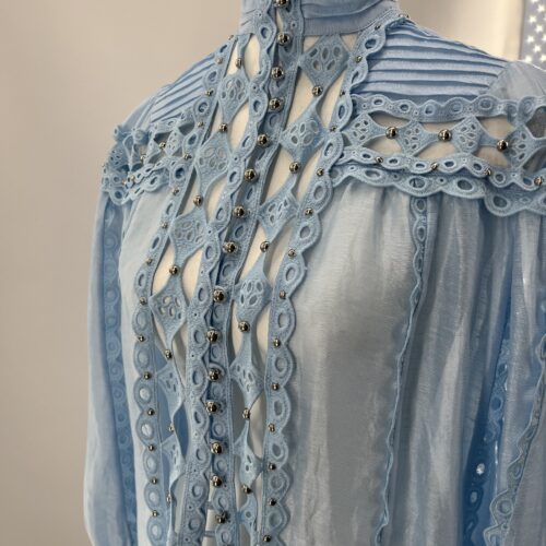 Shirt - Light Blue ZIMMERMAN Shirt With Lace Details