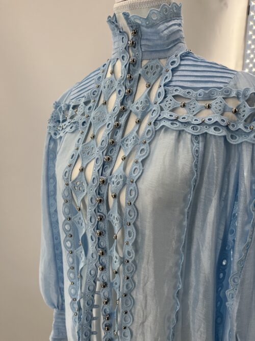 Shirt - Light Blue ZIMMERMAN Shirt With Lace Details