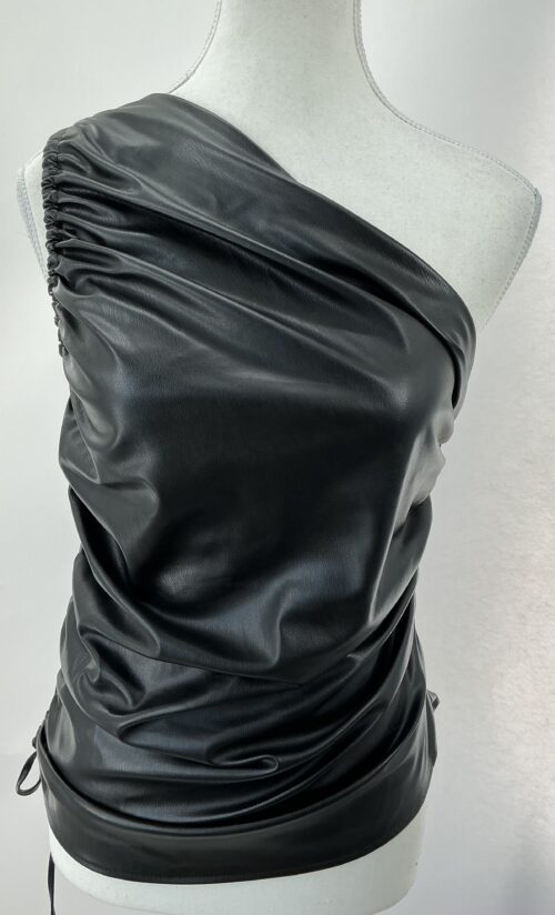 Top - One Shoulder Faux Leather Top Zara